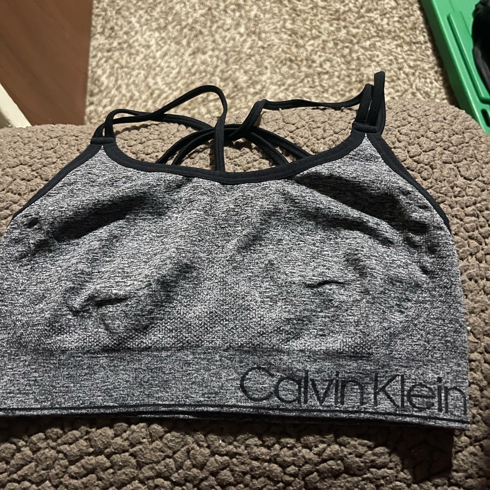 Calvin Klein Heathered Gray Bralette